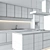 Modern Kitchen Set with Accessories 3D model small image 4