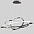 Elegant LED Iron Chandelier 3D model small image 1