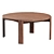 Elegant Walnut Coffee Table 3D model small image 1
