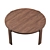 Elegant Walnut Coffee Table 3D model small image 3