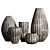 Sanibel Textured Black Cement Vase - Vintage Beauty 3D model small image 6