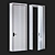 Title: Dual Tone Grey Door with Brass Trim - 800x2500mm 3D model small image 3