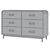 Kids Arlo White & Gold Dresser: Elegant Storage Solution 3D model small image 3