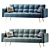 Madrid 3-Seater Sofa: Stylish, Comfortable, Versatile 3D model small image 2