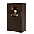 Sleek Brown Wardrobe Unit 3D model small image 1