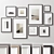 9-Piece Assorted Picture Frames Set 3D model small image 1