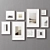 9-Piece Assorted Picture Frames Set 3D model small image 3