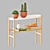 Modern Bamboo Plant Stand 3D model small image 1