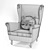 Ikea Kids Armchair STRANDMON: Comfy & Cute 3D model small image 3