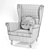 Ikea Kids Armchair STRANDMON: Comfy & Cute 3D model small image 4