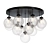 Vintage Glashütte Chandelier Lamps 3D model small image 1