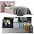 Versatile Corner Bed with Detachable Pillow Panels 3D model small image 1