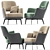 Gatsby Armchair: Luxurious Comfort 3D model small image 2