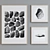 Modern Abstract Stone and Hand Brush Framed Picture Set 3D model small image 3