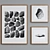 Modern Abstract Stone and Hand Brush Framed Picture Set 3D model small image 4
