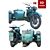 Vintage 370 Motorcycle 3D model small image 2