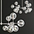 Elegant Chrome Ceiling Light 3D model small image 3