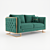 Elegant Luciano Double Sofa 3D model small image 2