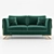 Elegant Luciano Double Sofa 3D model small image 6