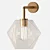 Elegant Glass Faceted Sconce 3D model small image 1