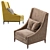 Elegant Monaco Armchair Ensuring Lasting Comfort 3D model small image 2