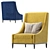 Elegant Monaco Armchair Ensuring Lasting Comfort 3D model small image 4