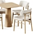 Sleek and Chic Table and Chair Set 3D model small image 3
