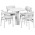 Sleek and Chic Table and Chair Set 3D model small image 4