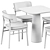 Sleek and Chic Table and Chair Set 3D model small image 5