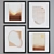 Modern Classic Frame Set with Abstract Images - 4 Frames, 5 Material Options 3D model small image 5