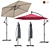 Illuminated Parasol: LED Lights for Outdoor Ambiance 3D model small image 8