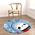 Round Rug Set: 6 Variations 3D model small image 2