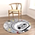 Round Rug Set: 6 Variations 3D model small image 6