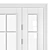 Versatile Door Partition: White, Gray, Blue 3D model small image 4