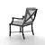 Aristo Cast Aluminum Dining Chair 3D model small image 2