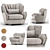 Elegant Hemingway Armchair: Visionnaire Collection 3D model small image 1