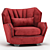 Elegant Hemingway Armchair: Visionnaire Collection 3D model small image 3