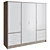 Modern Shoaf 4 Door Wardrobe 3D model small image 1