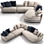 Noonu Sofa: Elegant & Modern Design 3D model small image 1