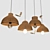 Rattan Pendant Lamp with Bird Accents 3D model small image 5