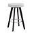 Elegant Leather Barstool for Kitchen 3D model small image 1