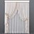 Elegant Lace Sheer Curtain 3D model small image 1