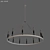 Elegant Iron Round Chandelier 3D model small image 3