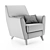 Newbury Upholstered Armchair 3D model small image 4