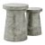 Modern Gray Round Garden Stool 3D model small image 1