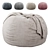 Cozy Comfort Bean Bag Chai 3D model small image 1