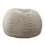 Cozy Comfort Bean Bag Chai 3D model small image 3