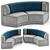 Sleek MD Round Sofa, Modern Design 3D model small image 2