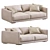 Luxury Leather Sofa Bristol - Poliform 3D model small image 3