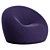 Sleek C Club Chair: Stylish and Comfortable 3D model small image 2